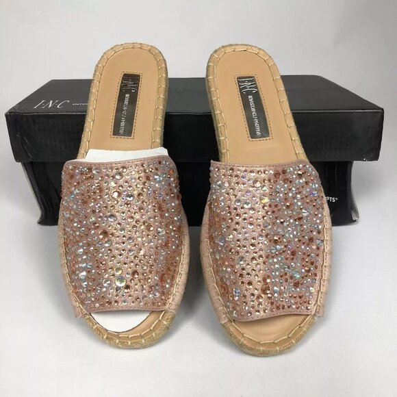 INC International Concepts Womens Ilata Embellished Espa Light Rose 5M - Picture 3 of 5